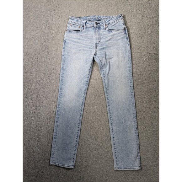 American Eagle Jeans Mens 31x34 (Measures 31x 31.5) Airflex Slim Straight Blue - Picture 1 of 16